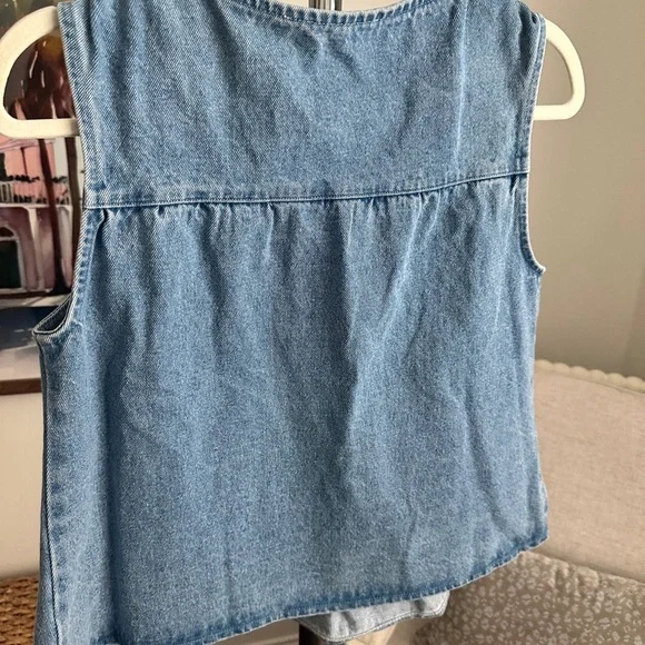 Mare mare Light Blue Denim Ruffle Top - Picture 2 of 4